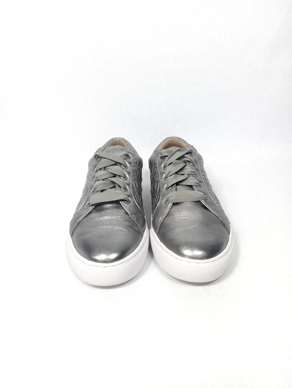 TORY BURCH Marion Quilted Metallic Leather Sneakers Women's Size 9 M